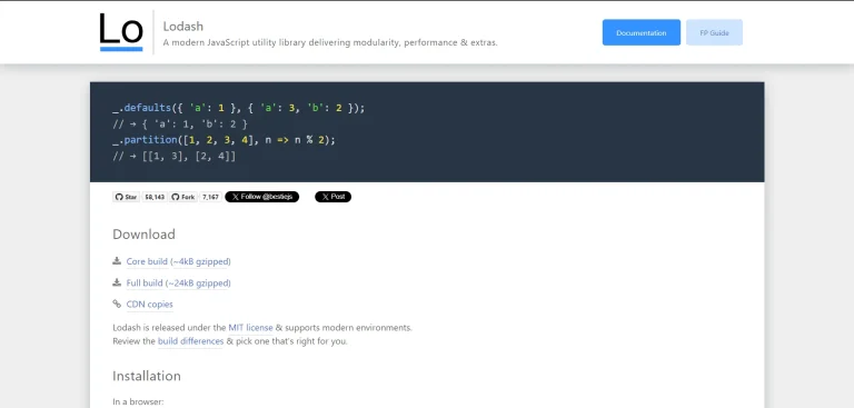 Lodash React NPM Package