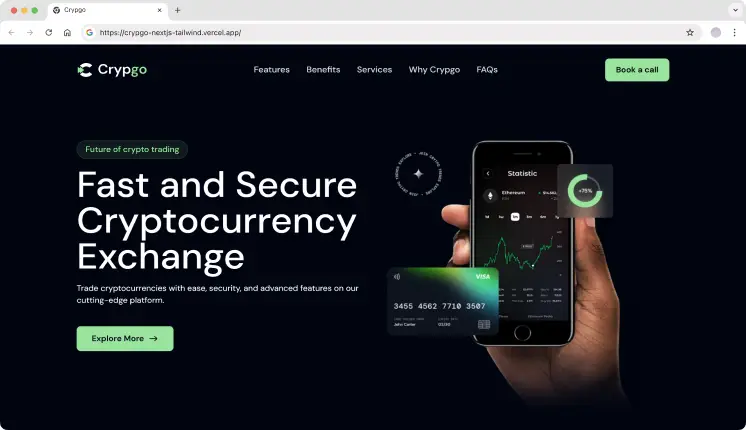 Crypgo Nextjs Landing Page Template