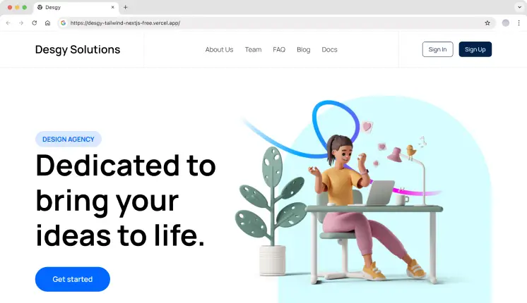 Desgy Nextjs Landing Page Template