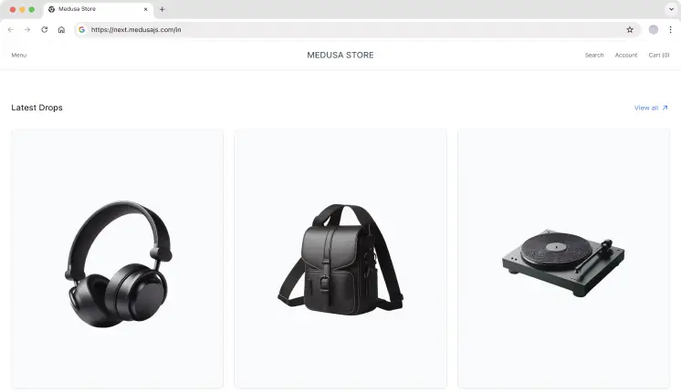 Medusa Store Nextjs Landing Page Template