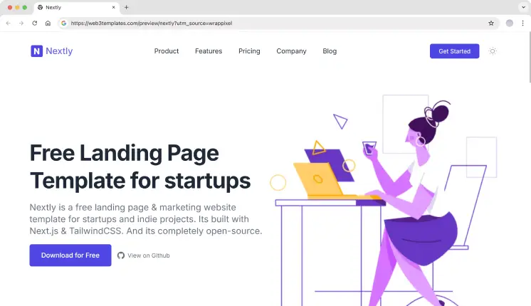 Nextly Nextjs Landing Page Template