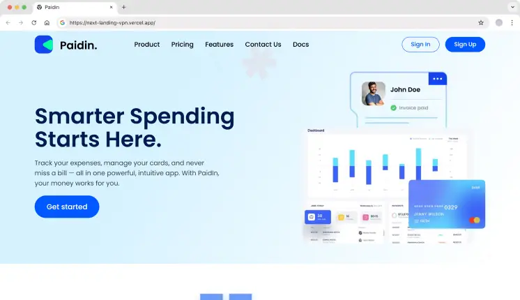 Paidin Nextjs Landing Page Template