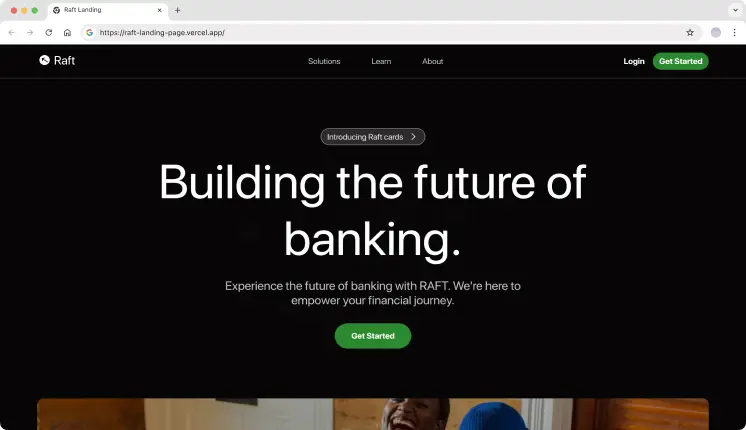 Raft Landing Nextjs Landing Page Template