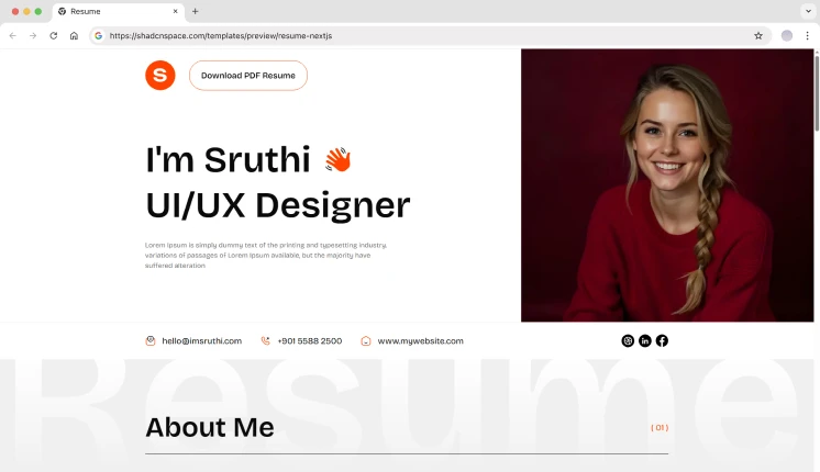 Resume Nextjs Template