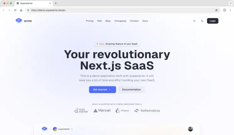 Supastarter Nextjs Landing Page Template