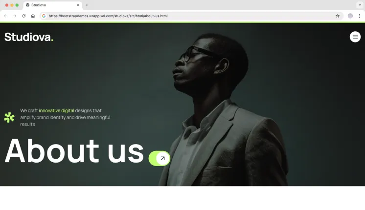 Studiova Bootstrap Website Template