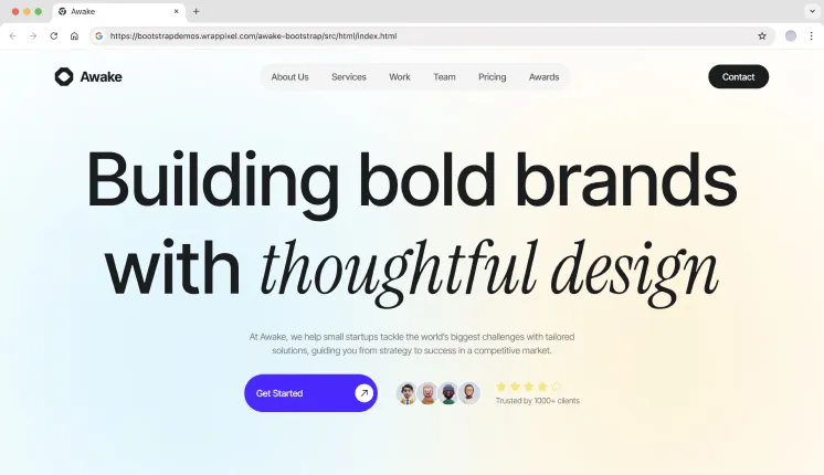 Awake Bootstrap Website Template