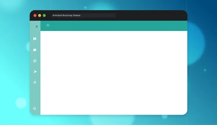 Animated Bootstrap Sidebar