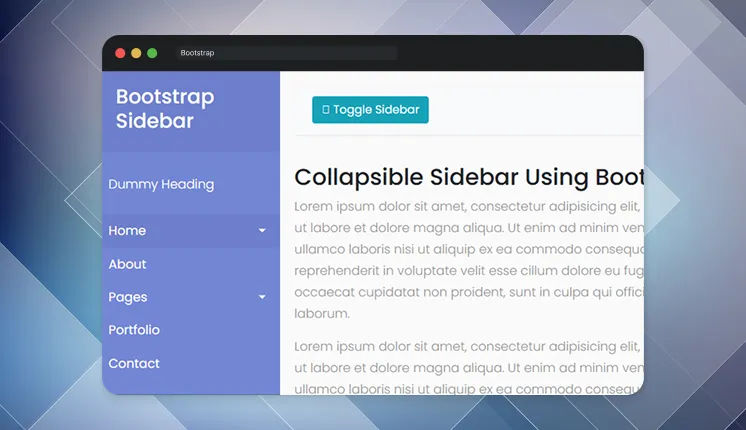 Bootstrap Sidebar