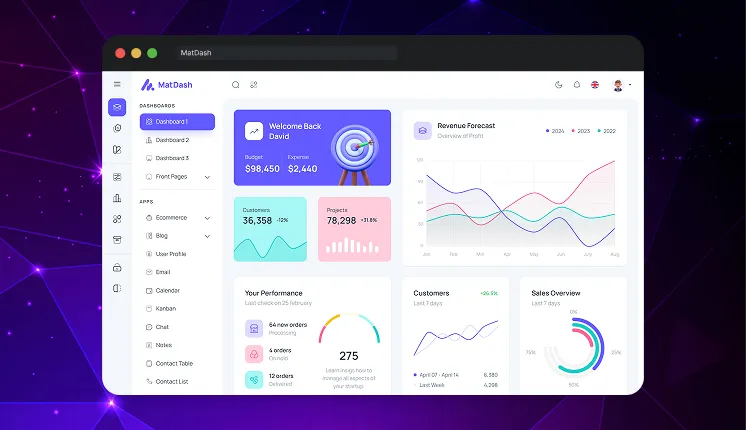 Bootstrap Sidebar matdash
