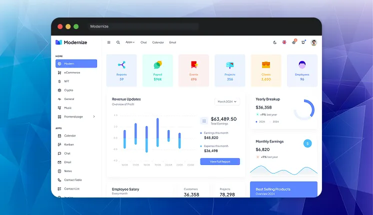 Modernize Bootstrap Sidebar