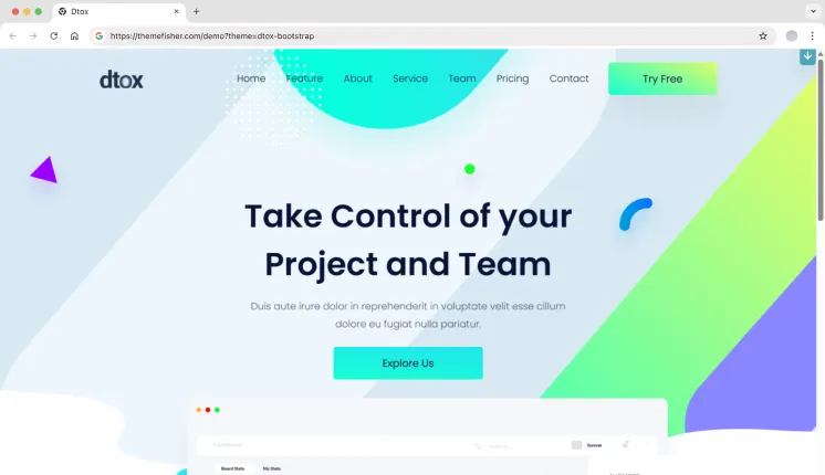 Dtox Website Template