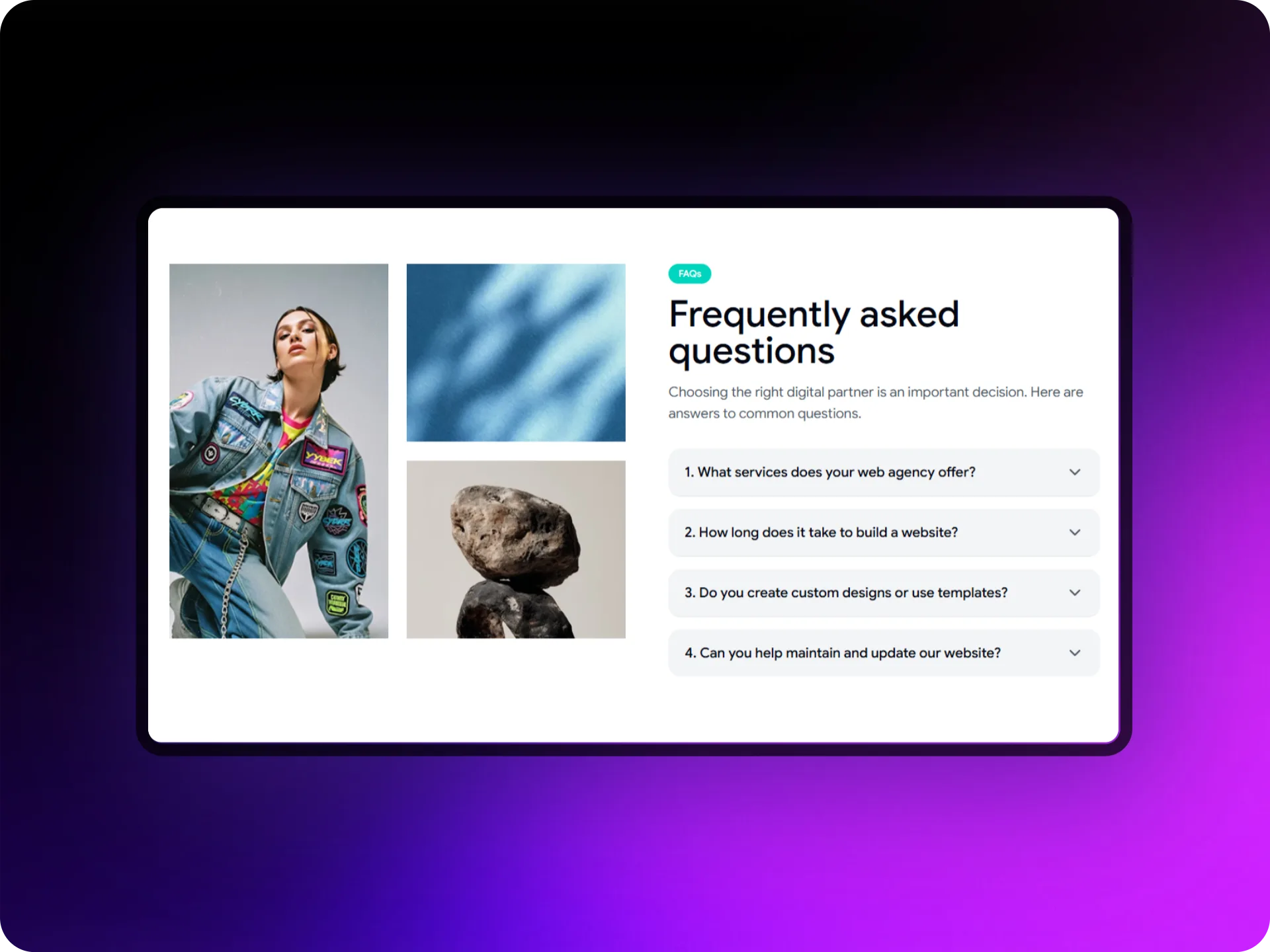 FAQ Section with Image