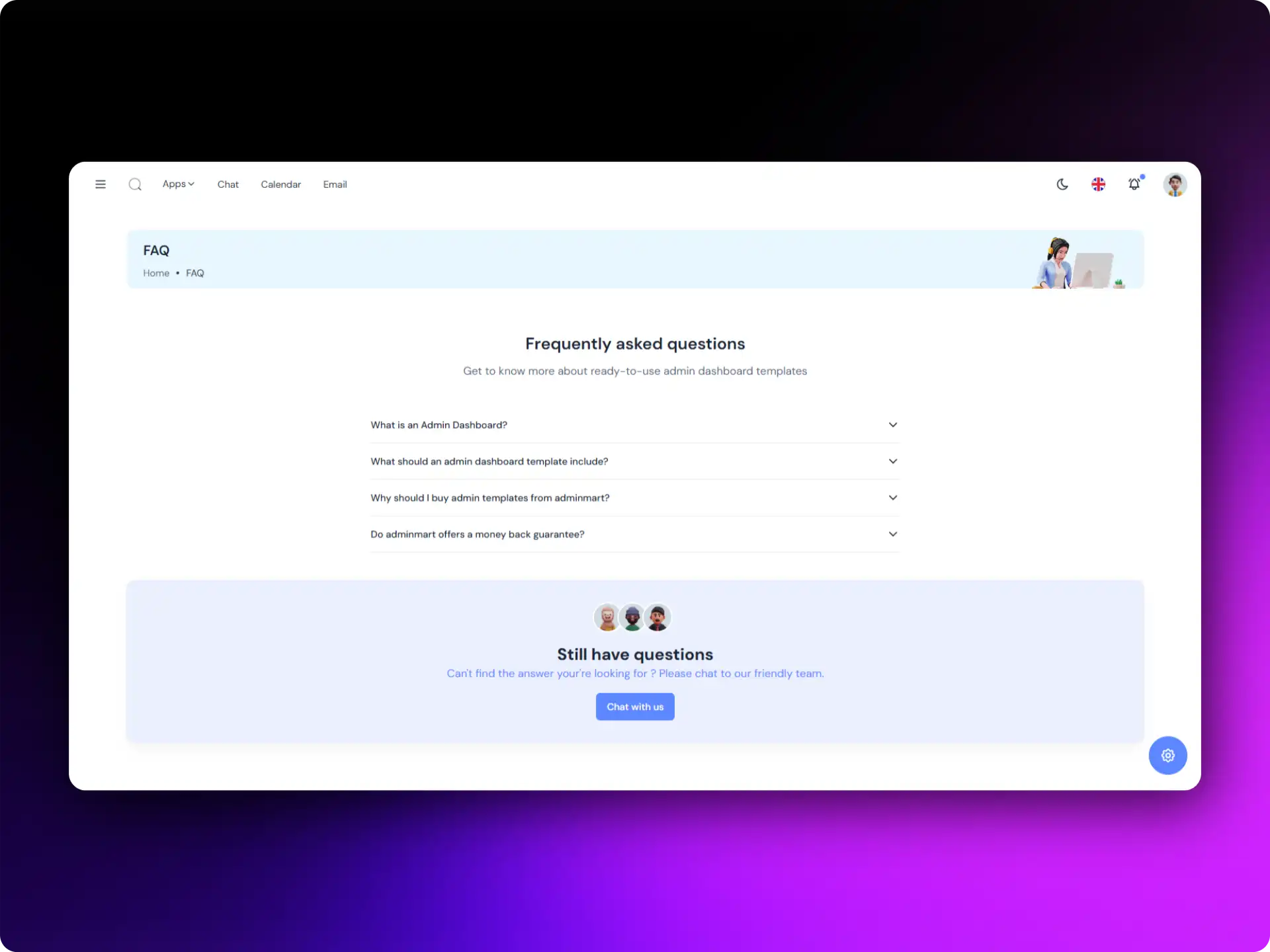 FAQ Page by TailwindAdmin
