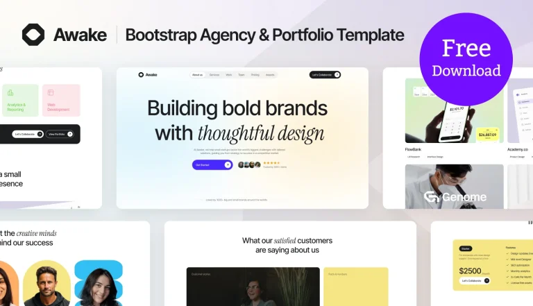 Awake – Bootstrap Starter for SaaS Agency Websites