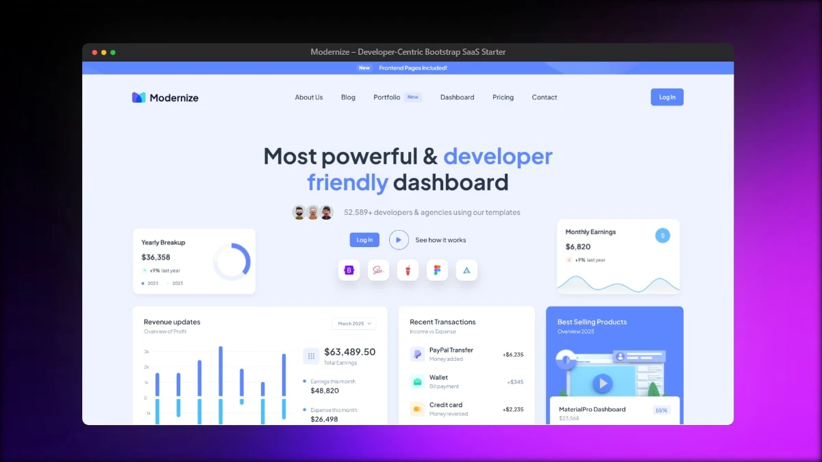 Modernize – Developer-Centric Bootstrap SaaS Starter