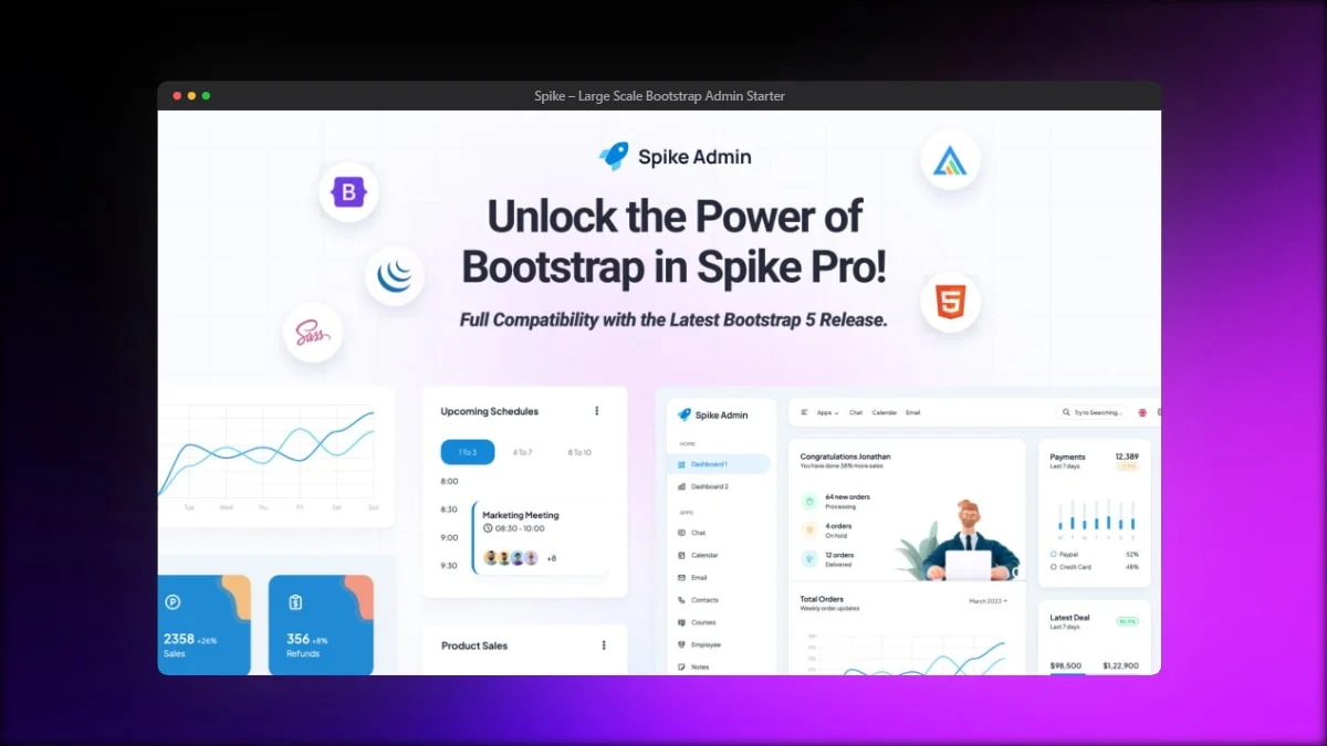 Spike Large-Scale Bootstrap Admin Starter