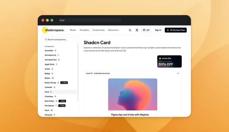 shadcn card