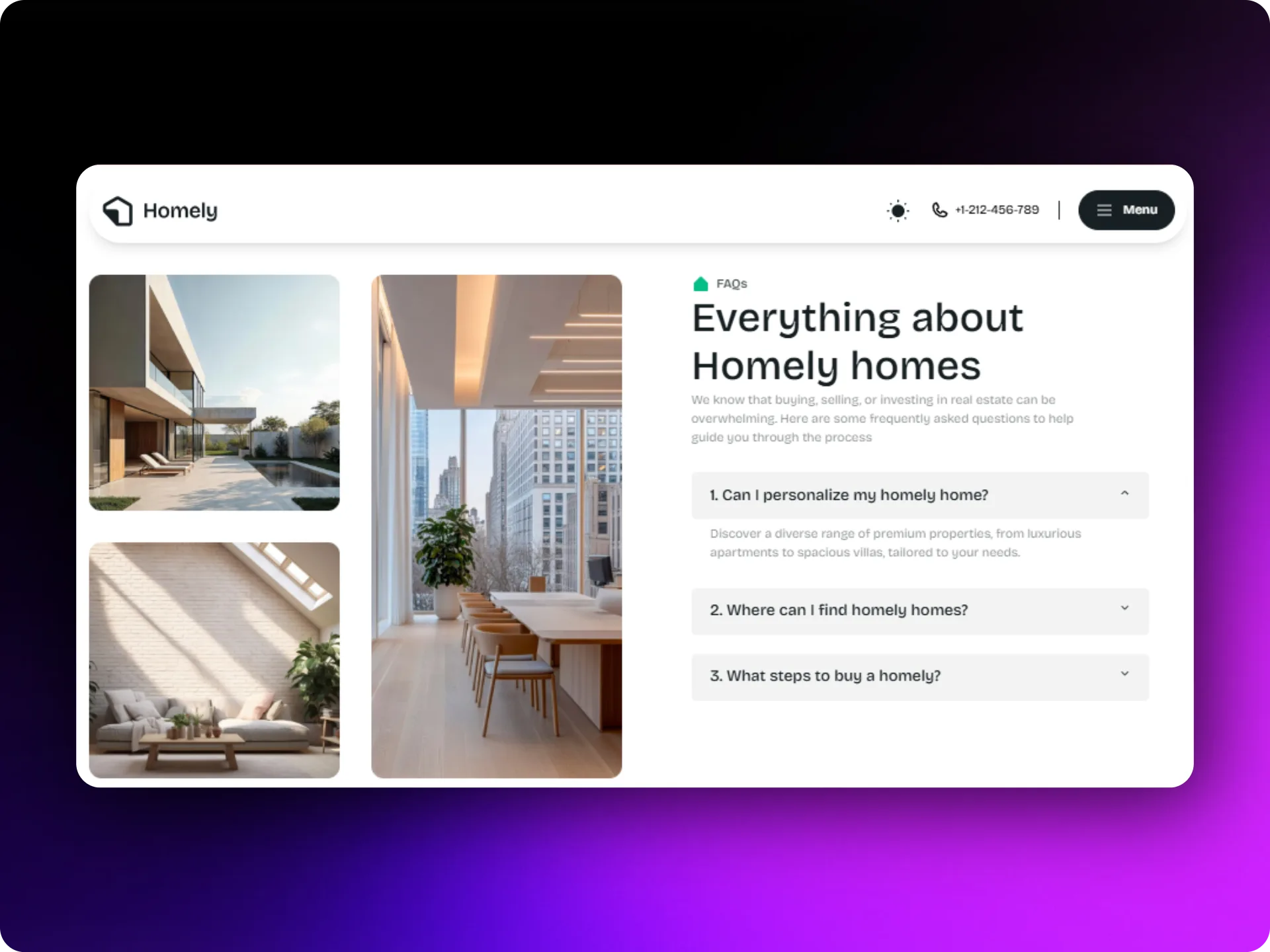 real estate faq section