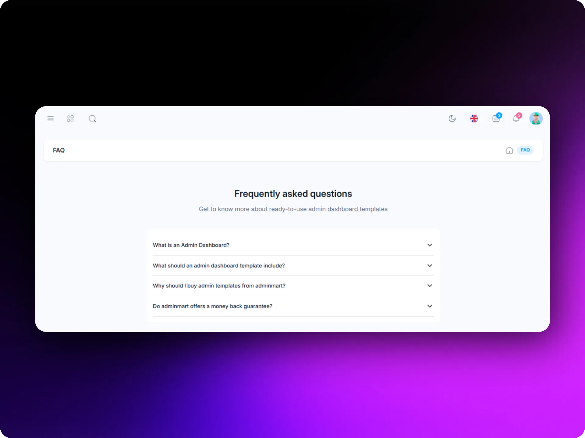 materialm faq section