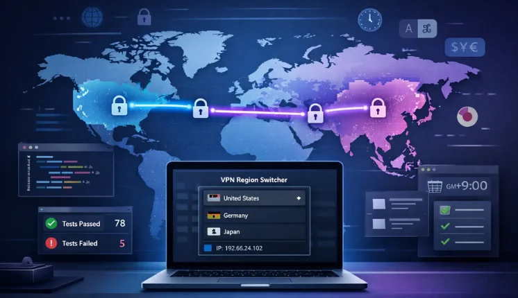 Region-Based QA and Localization Testing with VPNs