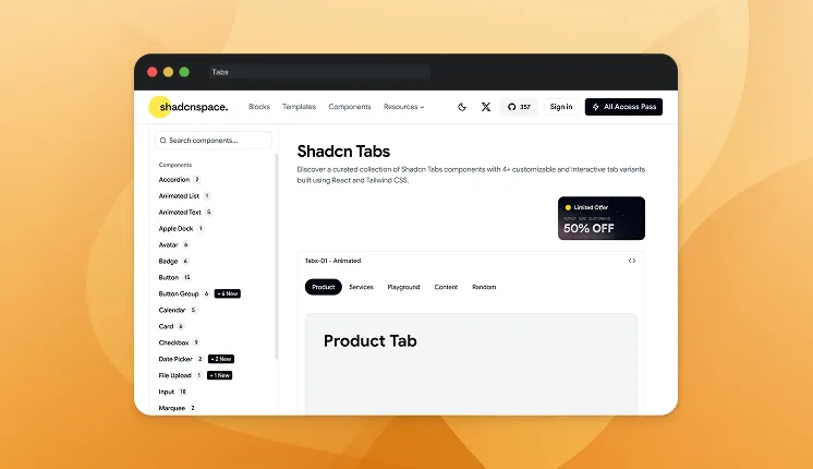 Shadcn Tabs