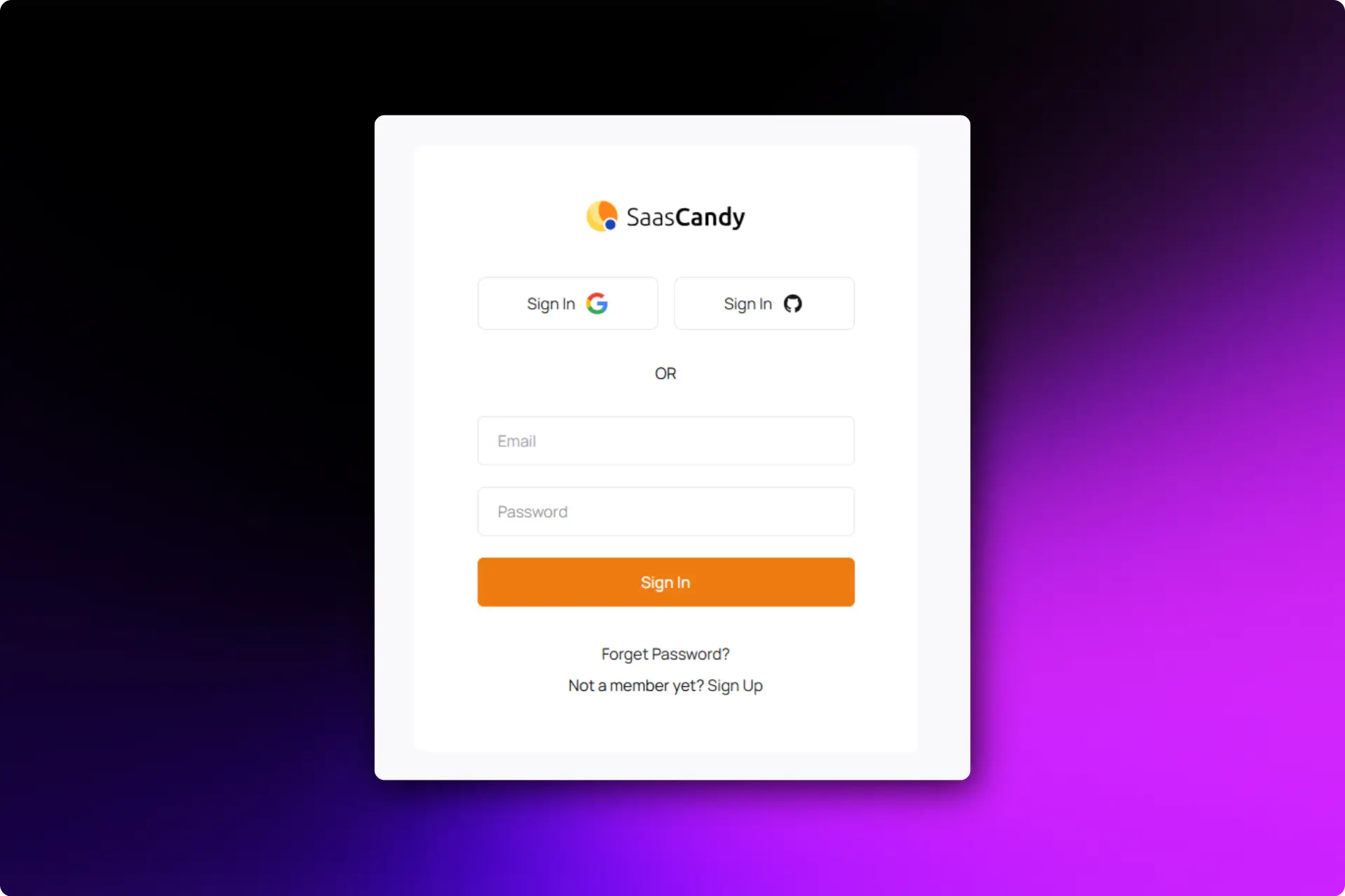 SaaS Login Page React Login template