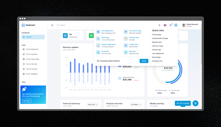 DashNext Dashboard