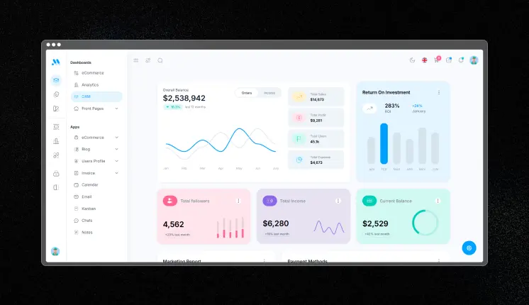 MaterialM CRM Dashboard