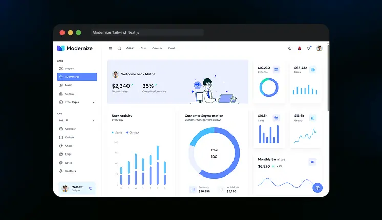 Modernize Tailwind Next.js