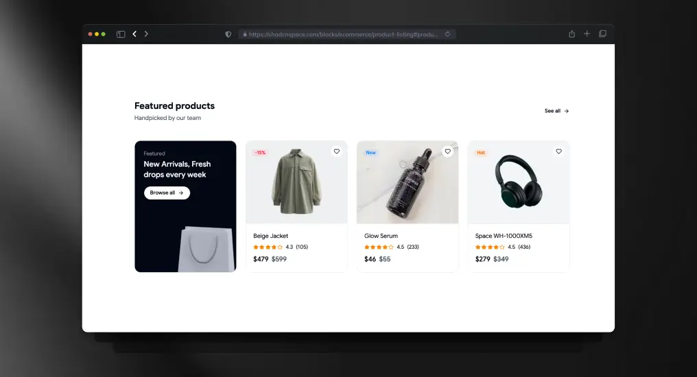 Product Listing Block