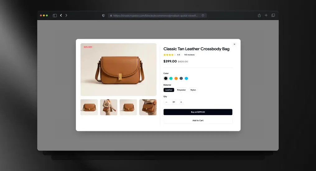 Product Quick View (Multi-Image Grid)
