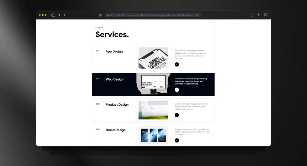 Service Showcase Block