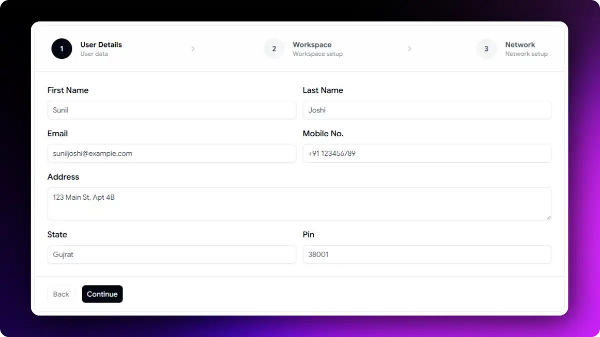 User Profile Form