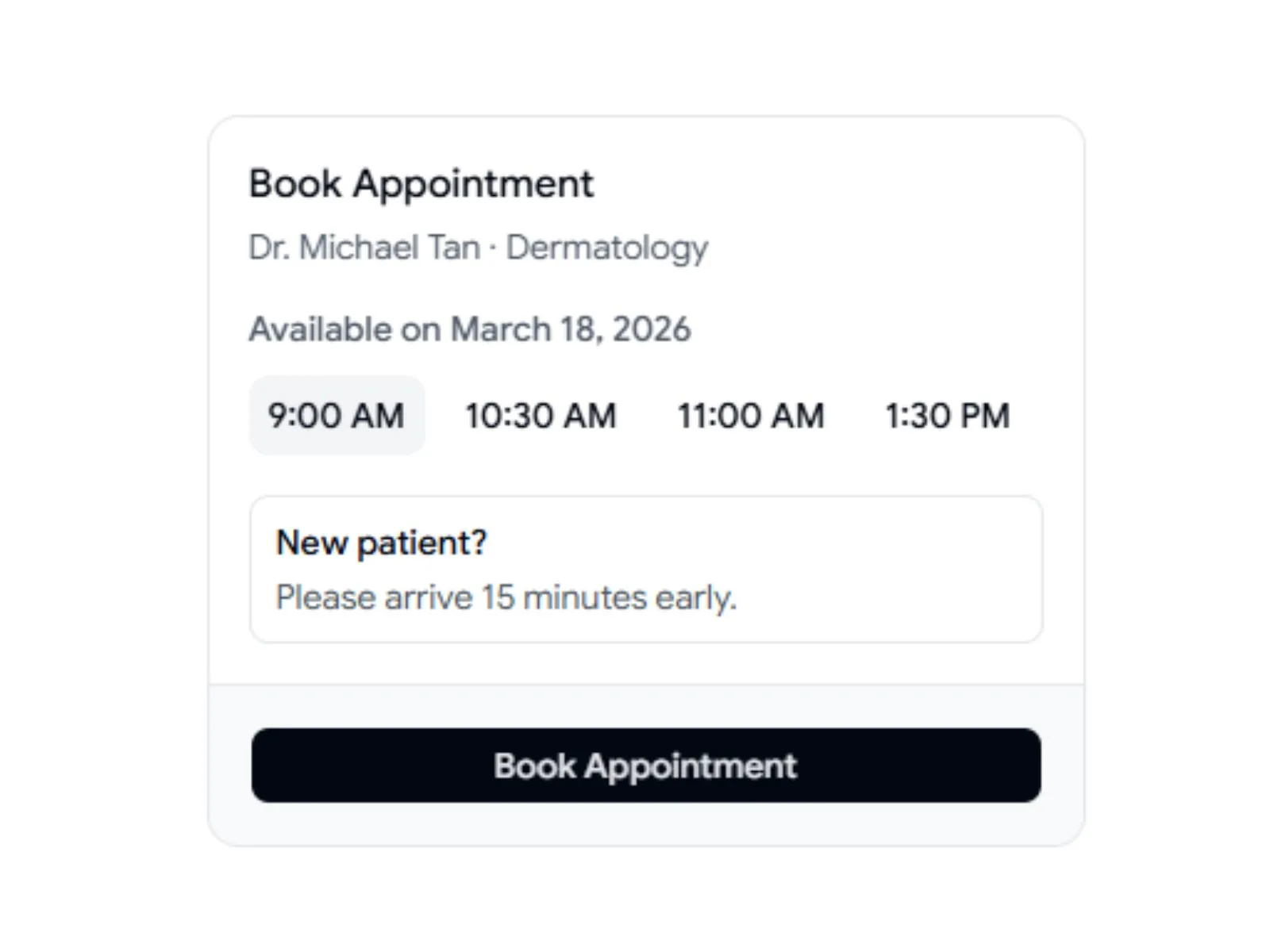 Appointment Card