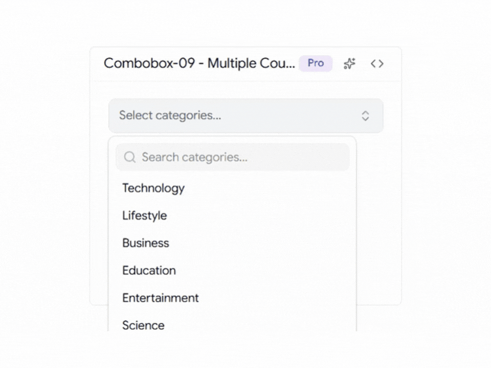 Multiple Count Badge Shadcn Combobox