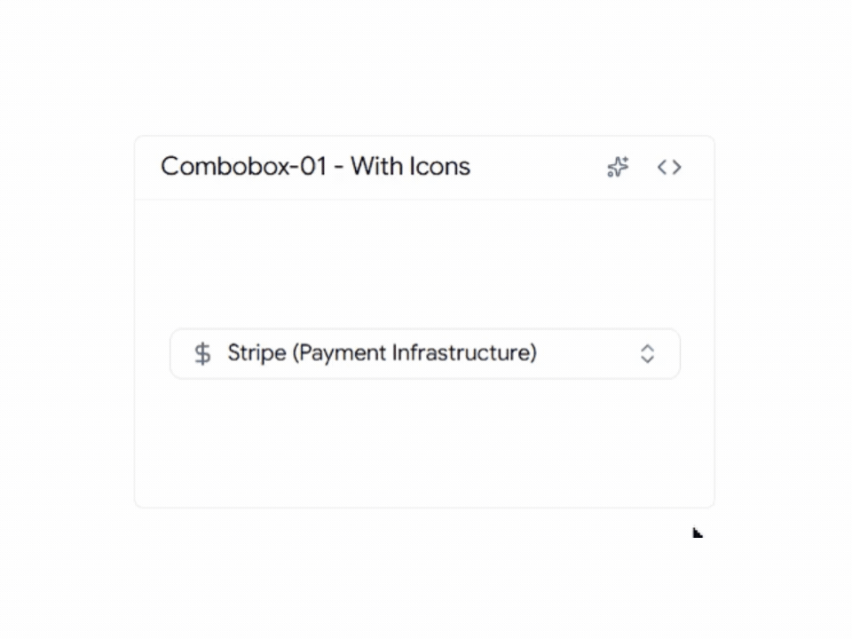 Shadcn Combobox with Icons