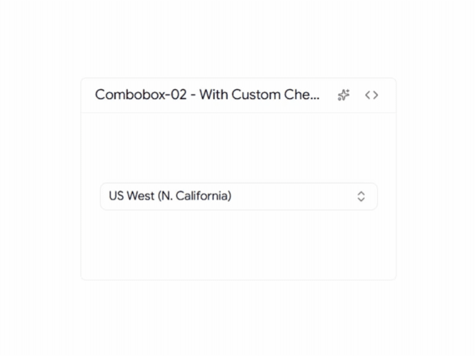 Custom Country Check Icon Shadcn Combobox