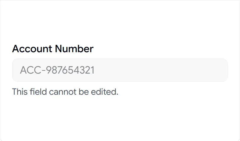 Disabled Input