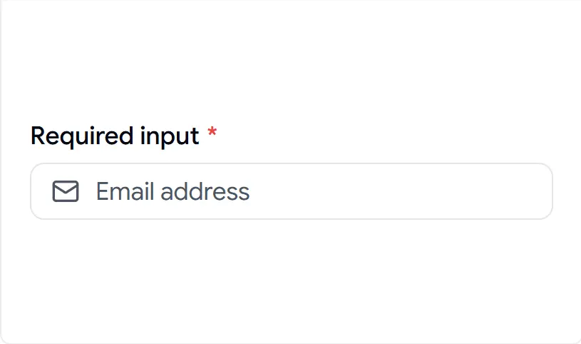 Required Input