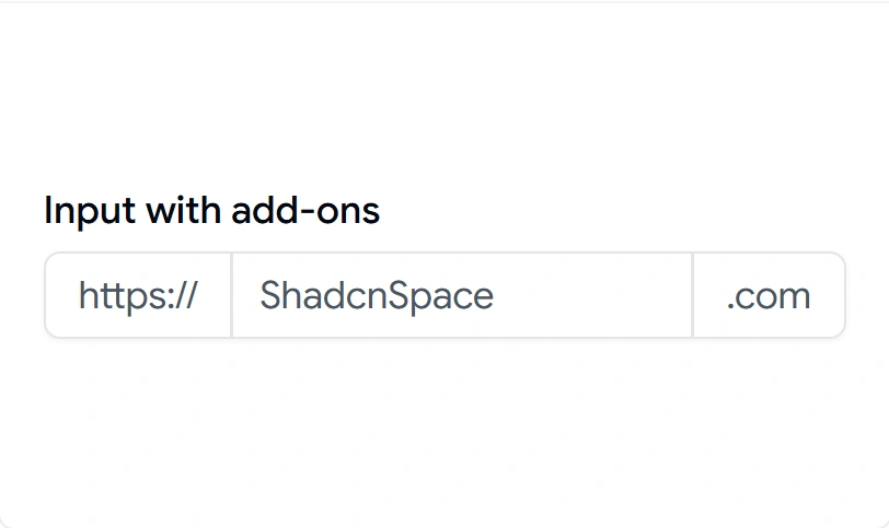 Input with Add-ons