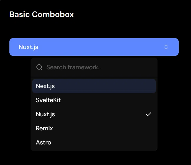basic combobox