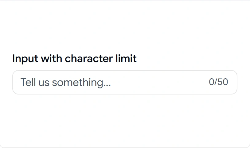 Input with Character Counter