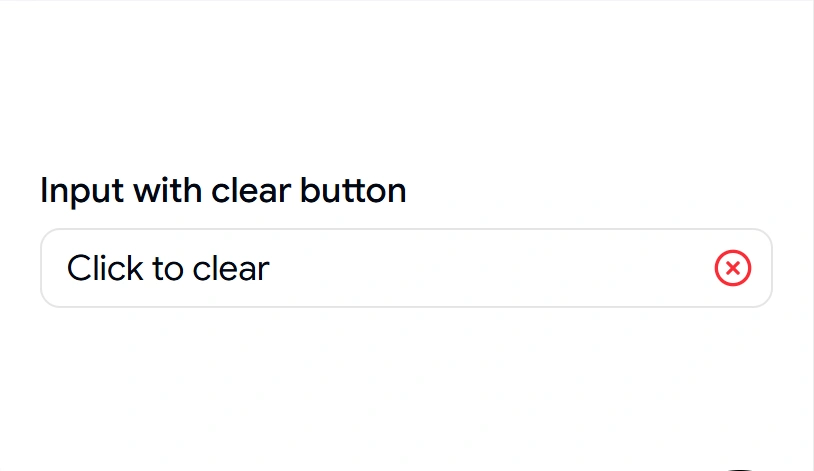 Input with Clear Button