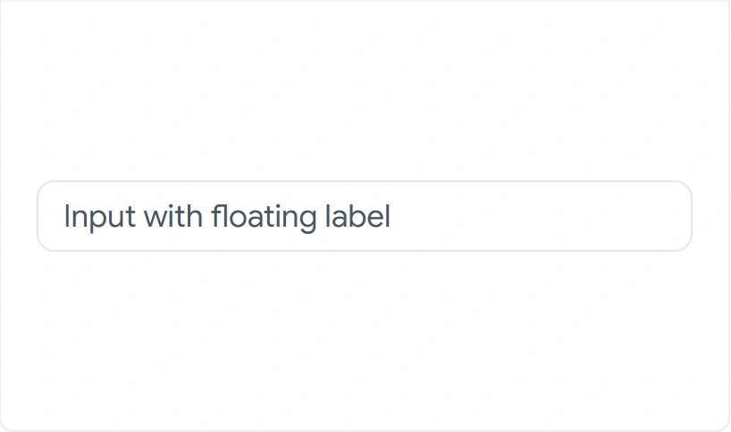 Input with Floating Label