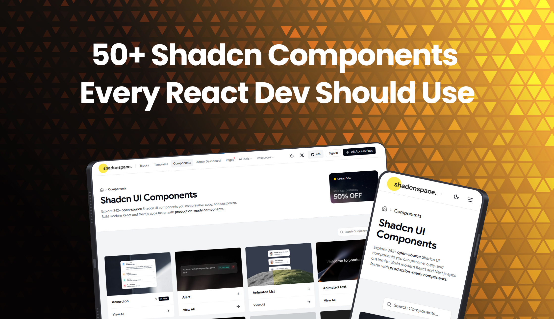50shadcncomponentseveryreactdevshoulduse