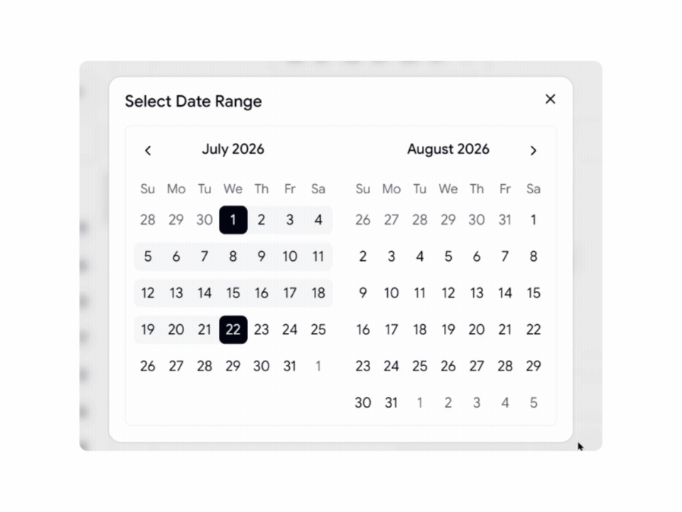 Shadcn Calendar Dialog