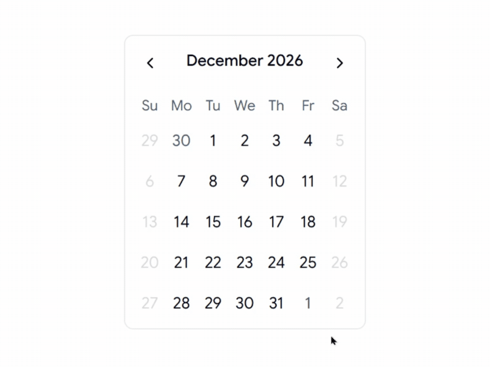 Weekends Disable Calendar