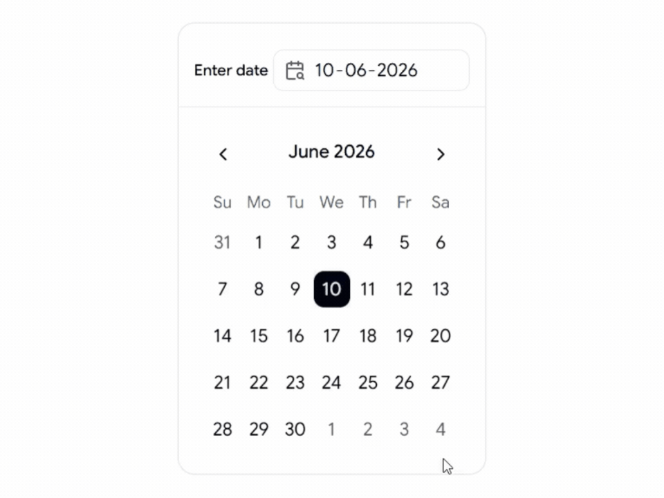 Shadcn Calendar With Date Input