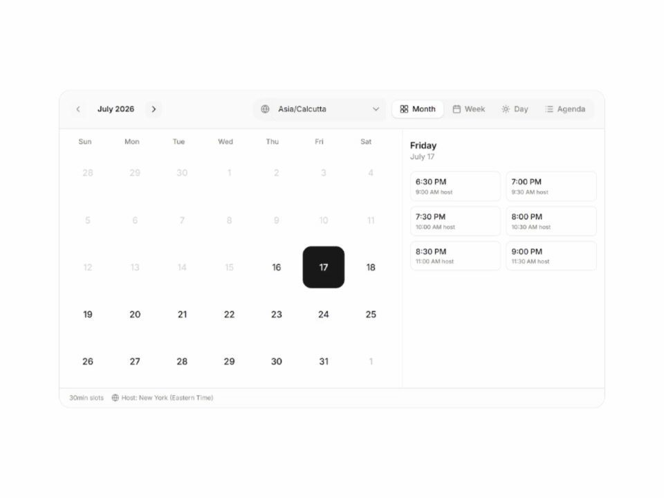 Multi-Purpose Shadcn Scheduler